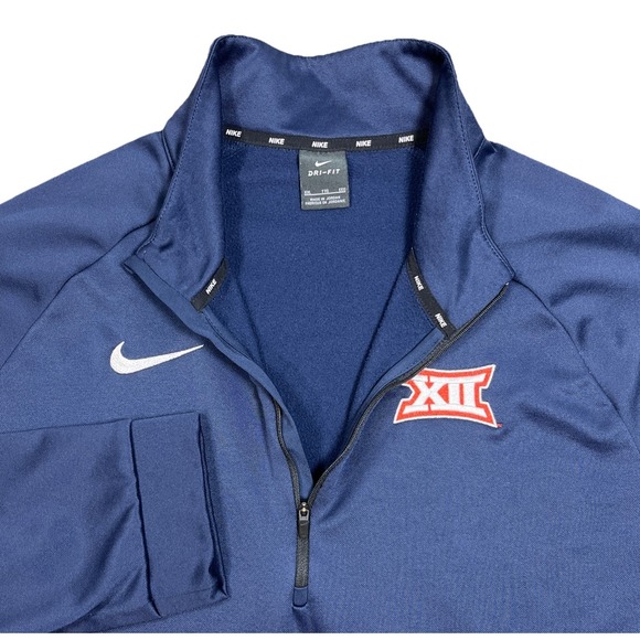 Nike Dri-Fit Big 12 Conference Mens 1/4 Zip Long Sleeve Pullover Jacket Navy 2XL - Picture 5 of 16